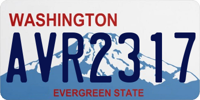 WA license plate AVR2317
