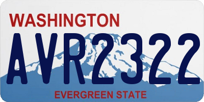 WA license plate AVR2322