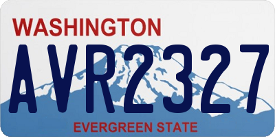 WA license plate AVR2327