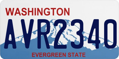 WA license plate AVR2340