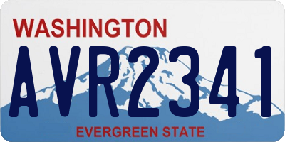 WA license plate AVR2341