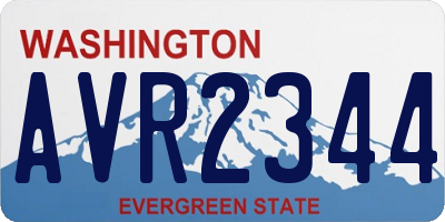 WA license plate AVR2344