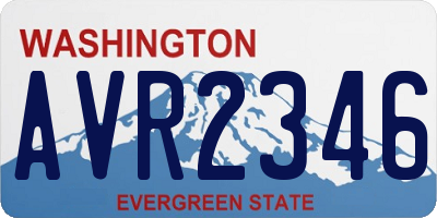 WA license plate AVR2346