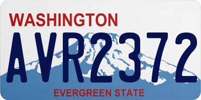 WA license plate AVR2372