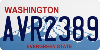 WA license plate AVR2389