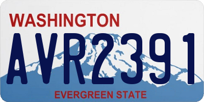 WA license plate AVR2391