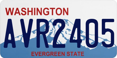 WA license plate AVR2405