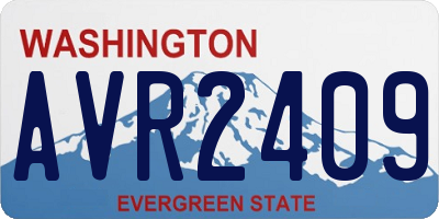WA license plate AVR2409