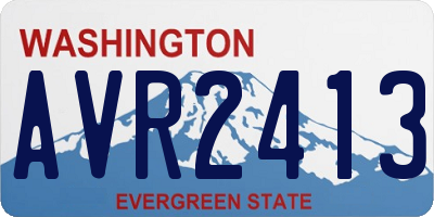 WA license plate AVR2413