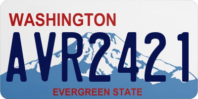 WA license plate AVR2421