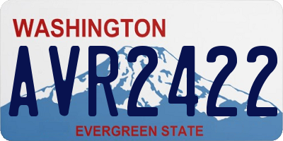 WA license plate AVR2422