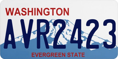 WA license plate AVR2423