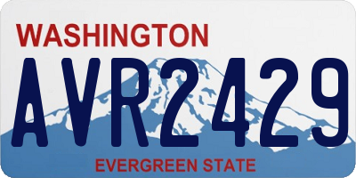 WA license plate AVR2429