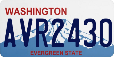 WA license plate AVR2430