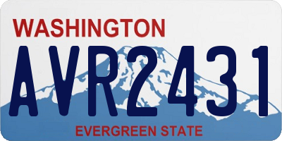 WA license plate AVR2431