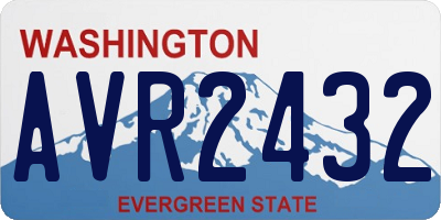 WA license plate AVR2432