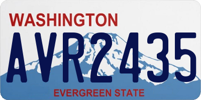 WA license plate AVR2435
