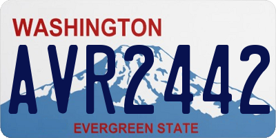 WA license plate AVR2442