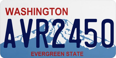 WA license plate AVR2450