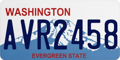 WA license plate AVR2458