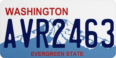 WA license plate AVR2463