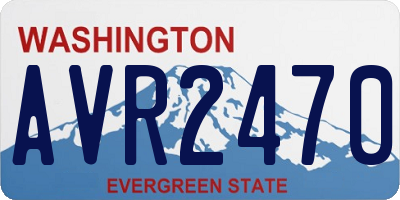WA license plate AVR2470
