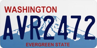 WA license plate AVR2472