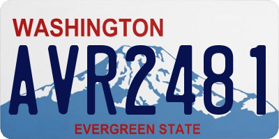 WA license plate AVR2481