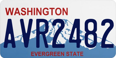WA license plate AVR2482
