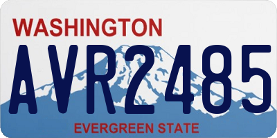 WA license plate AVR2485