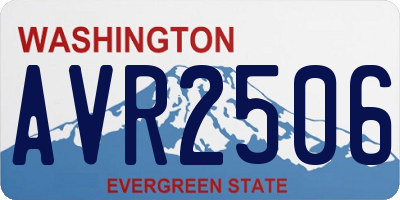 WA license plate AVR2506