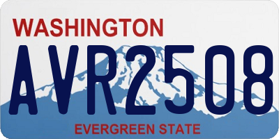 WA license plate AVR2508