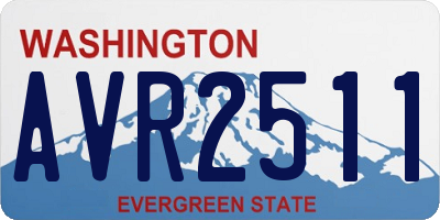 WA license plate AVR2511