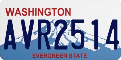 WA license plate AVR2514