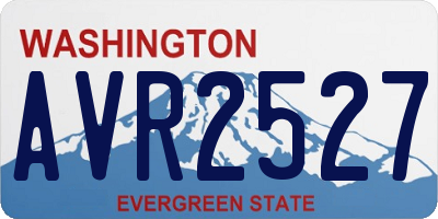 WA license plate AVR2527