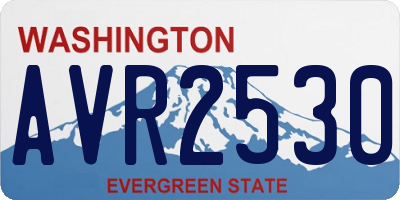 WA license plate AVR2530
