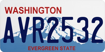 WA license plate AVR2532