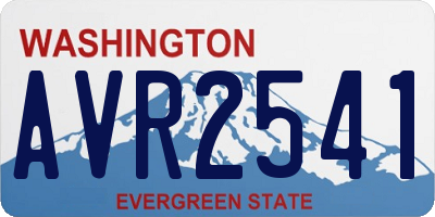 WA license plate AVR2541