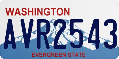 WA license plate AVR2543