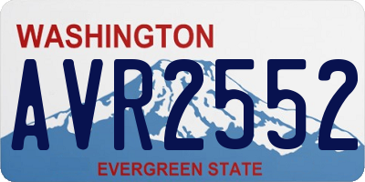 WA license plate AVR2552