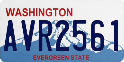 WA license plate AVR2561