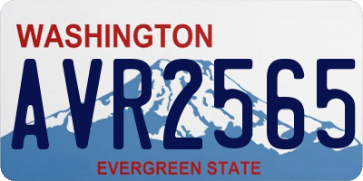 WA license plate AVR2565