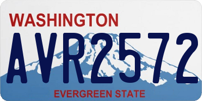 WA license plate AVR2572