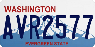 WA license plate AVR2577