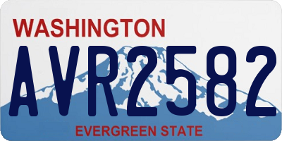 WA license plate AVR2582