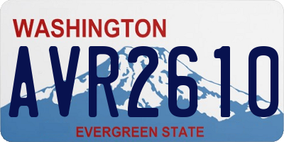 WA license plate AVR2610