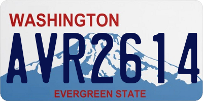 WA license plate AVR2614