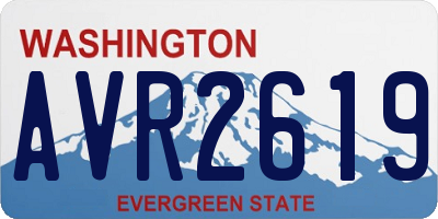WA license plate AVR2619