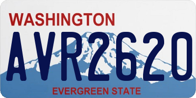 WA license plate AVR2620
