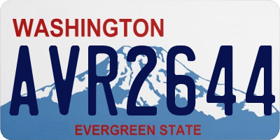 WA license plate AVR2644